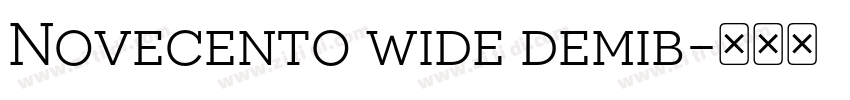 Novecento wide demib字体转换